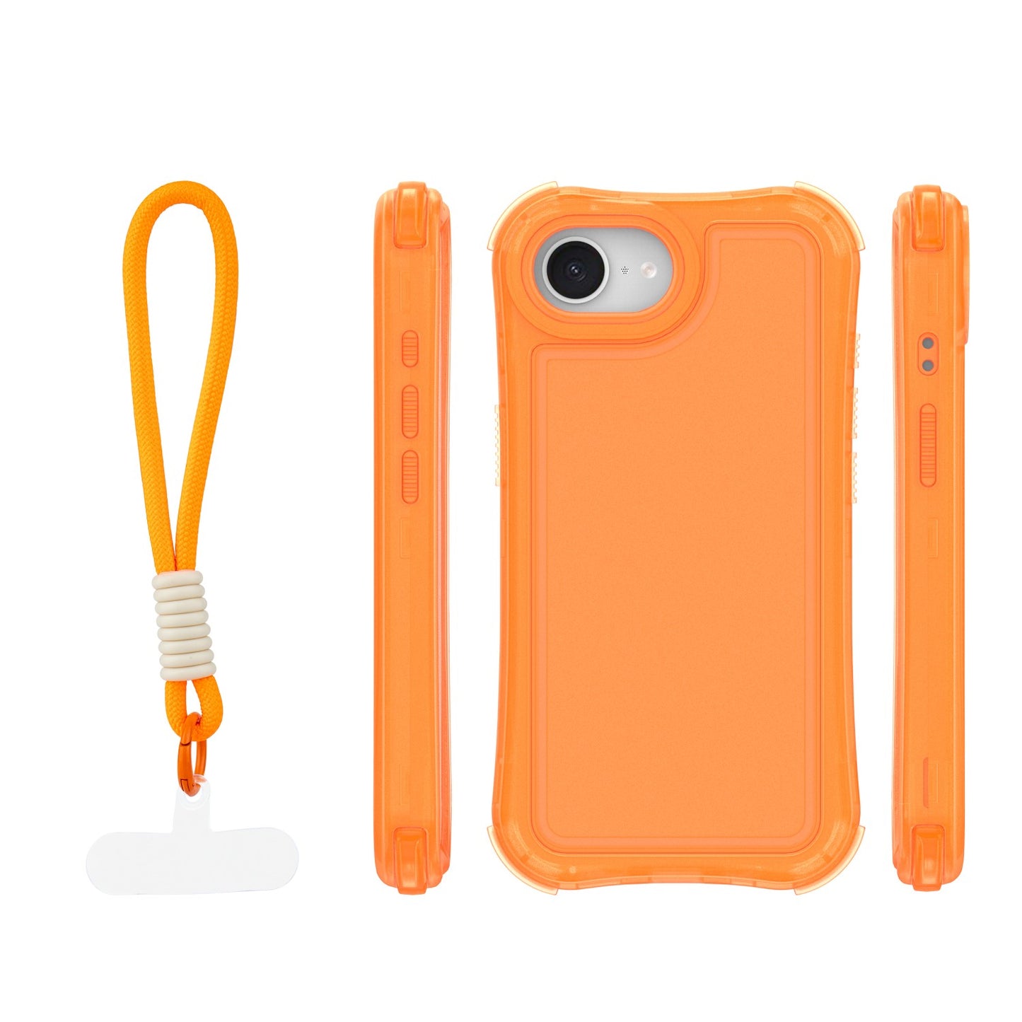 Ovitek Safepop s paščkom za iPhone 16e / 17e oranžna
