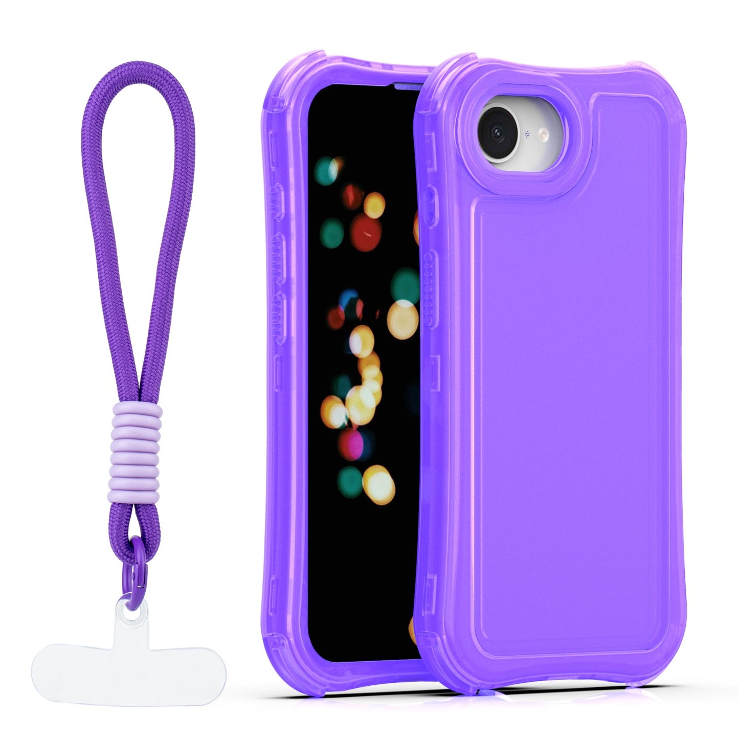 Ovitek Safepop s paščkom za iPhone 16e / 17e vijolična