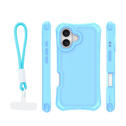Ovitek Safepop s paščkom za iPhone 17 6,3" modra
