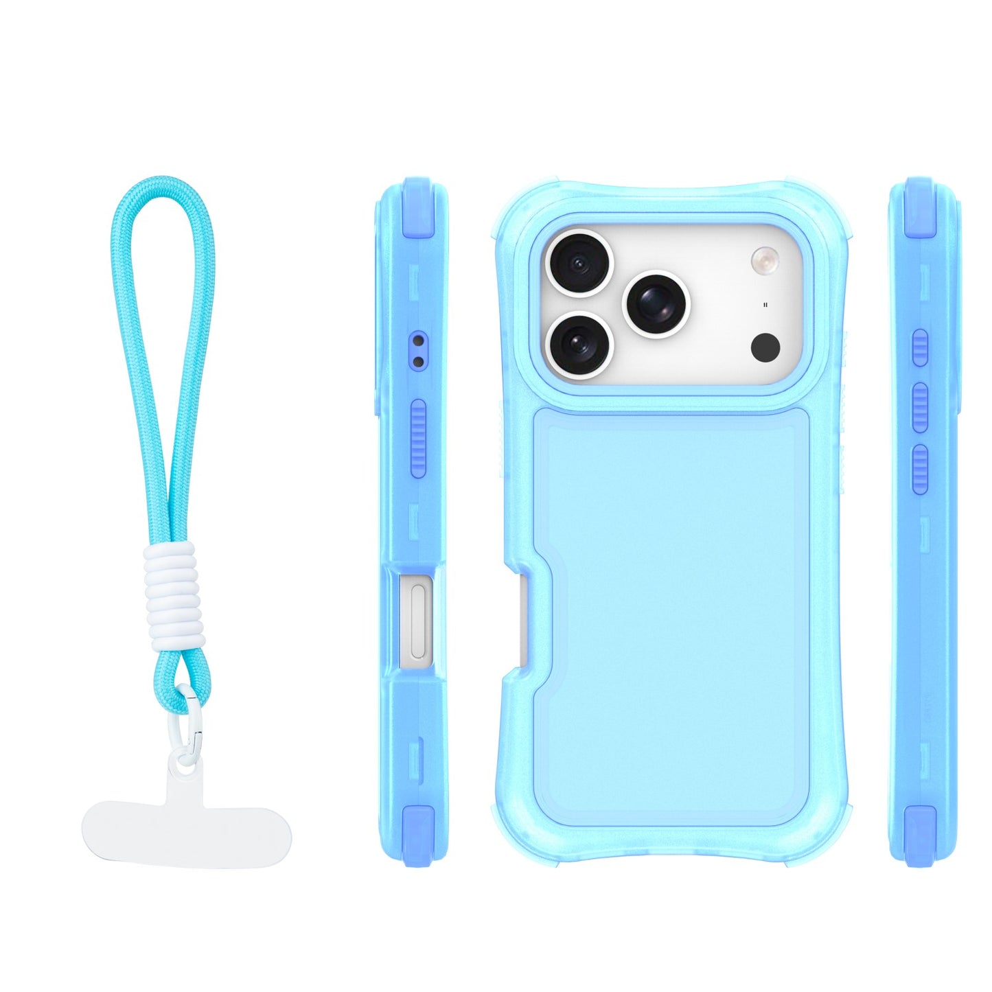 Ovitek Safepop s paščkom za iPhone 17 Pro 6,3" modra