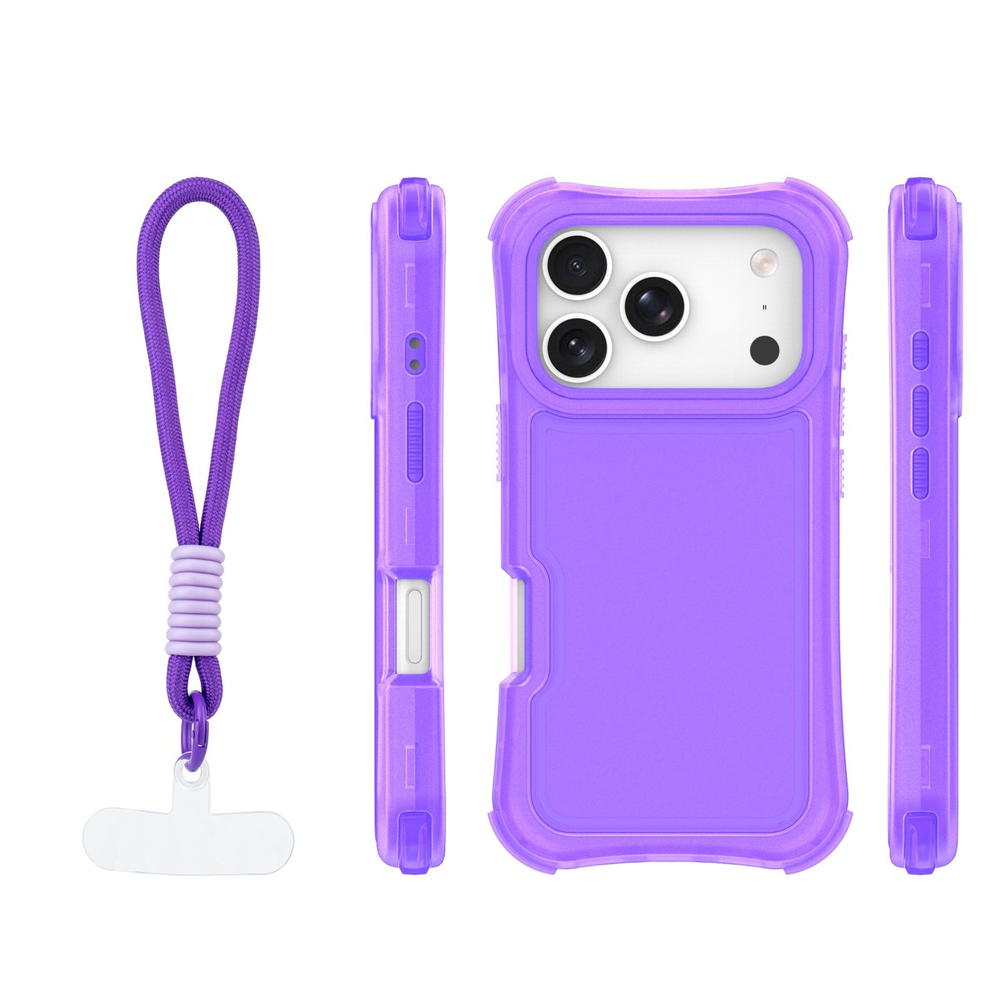 Ovitek Safepop s paščkom za iPhone 17 Pro Max 6,9" vijolična
