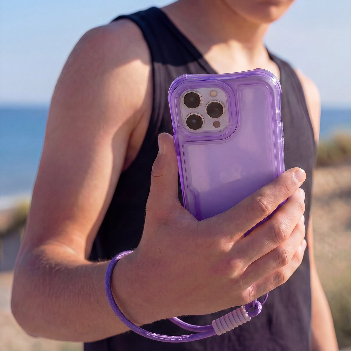Ovitek Safepop s paščkom za Samsung Galaxy S26 Plus vijolična