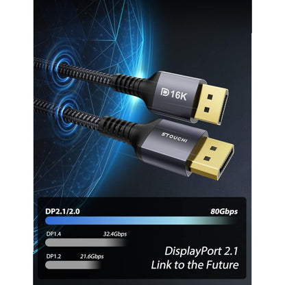 Kabel Stouchi 16K DisplayPort 2.1 DP2.1, 1m