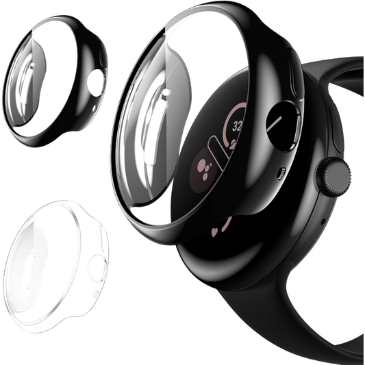 Paket ovitkov za Google Pixel Watch 1/2/3 41 mm - črn + prozoren – Infostyle