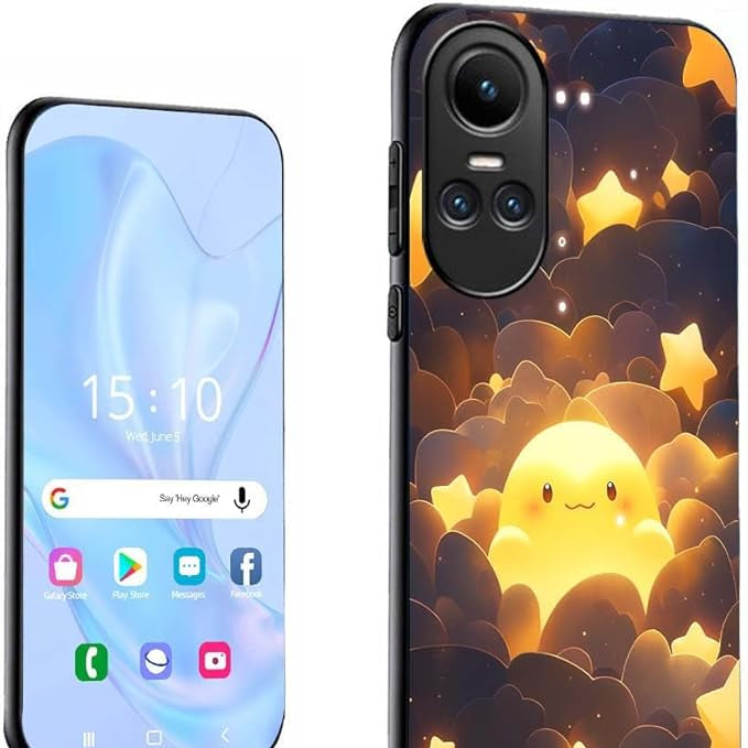 GOKEN Case for Oppo Reno 10 5G / Reno 10 Pro 5G - TPU with Tempered Glass