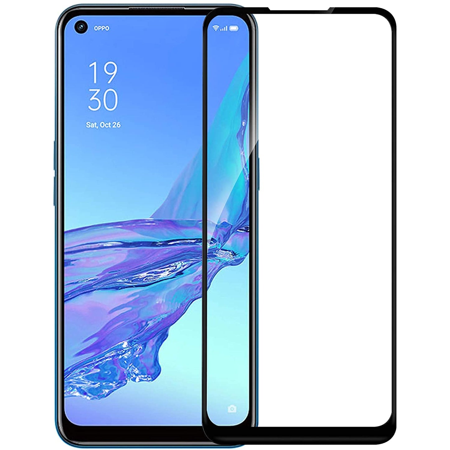 Zaščitno steklo za Oppo Reno 8 4G – črna obroba
