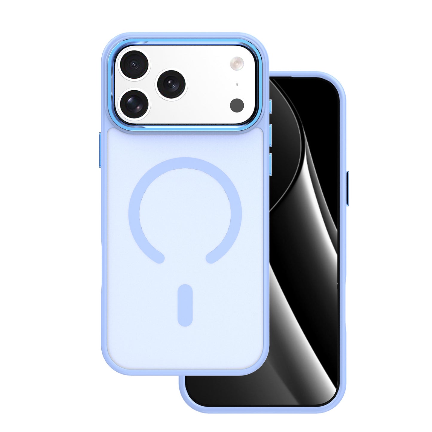 Ovitek za iPhone 17 Pro Max / 18 Pro Max – Frozen MagSafe, svetlo moder