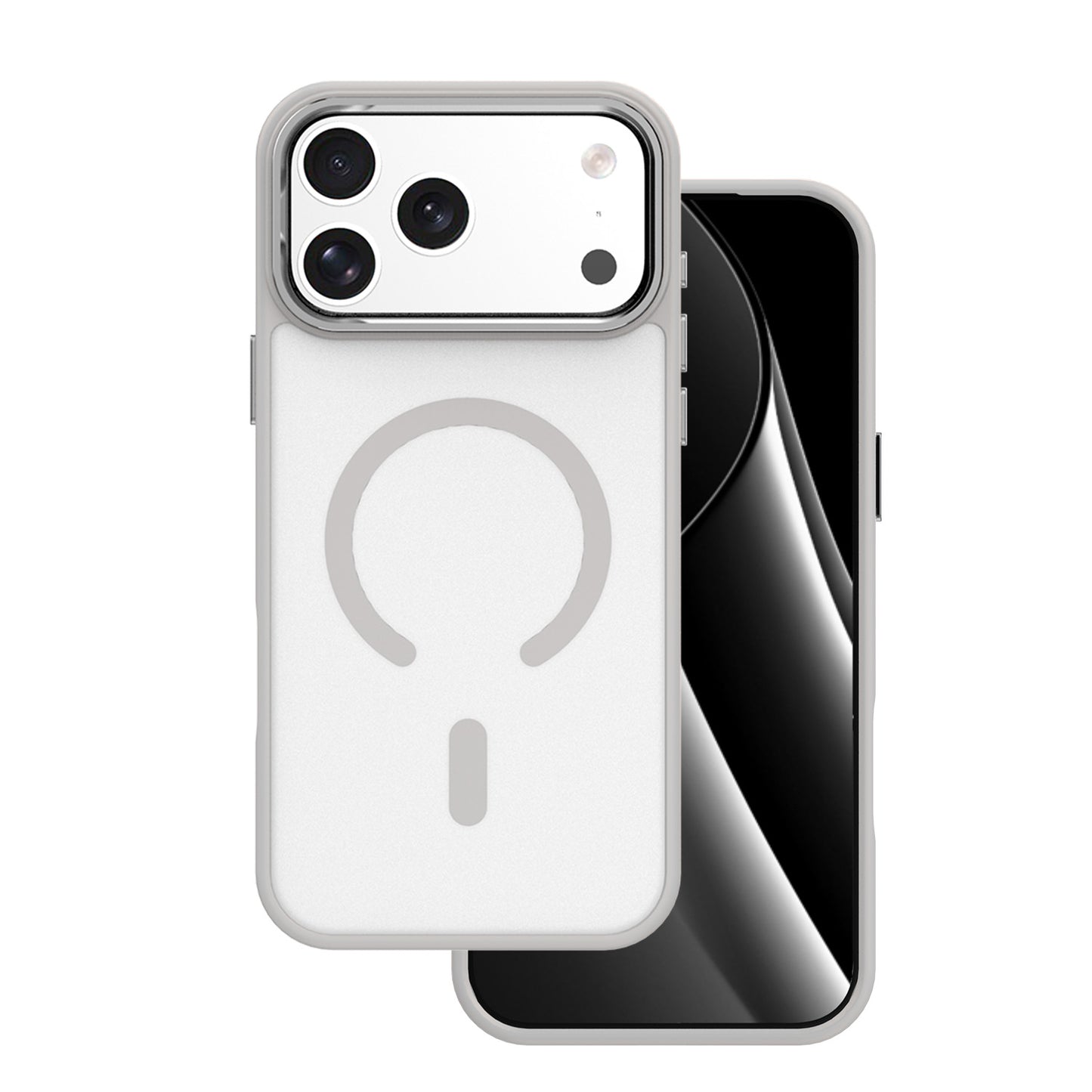 Ovitek za iPhone 17 Pro Max / 18 Pro Max – Frozen MagSafe, siv
