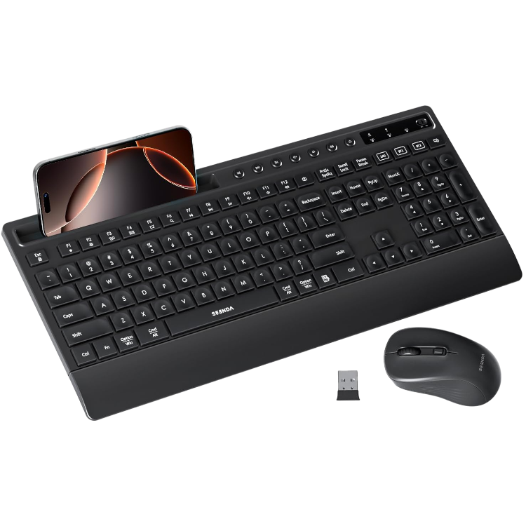 Bluetooth tipkovnica ''seenda'' z držalom za telefon + miška USB-C