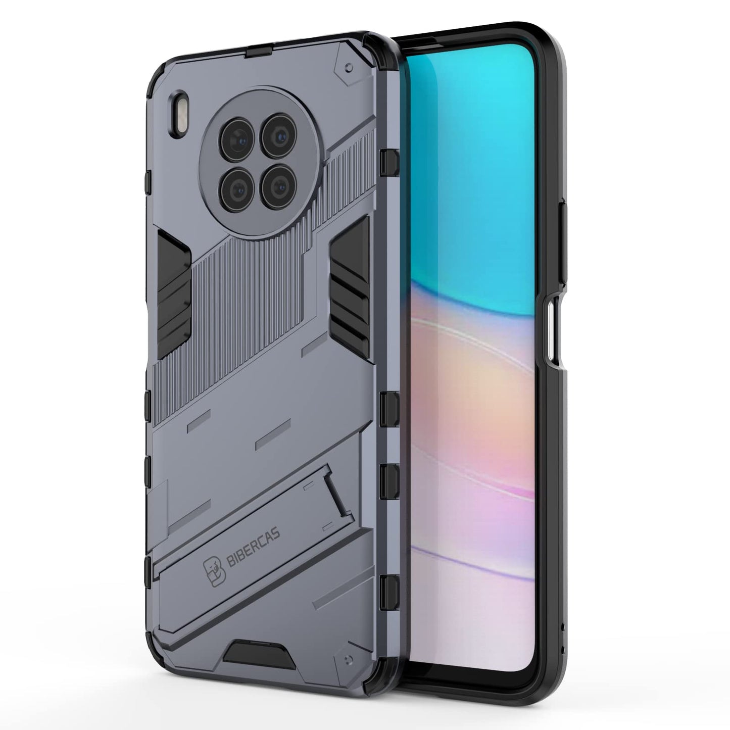 GIOPUEY-hibridni-ovitek-s-stojalom-Huawei-Nova-8i-Honor-50-Lite-siva