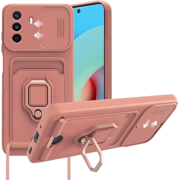 Ovitek "Bigcousin" z vrvico za Huawei Nova Y70, roza – Roza