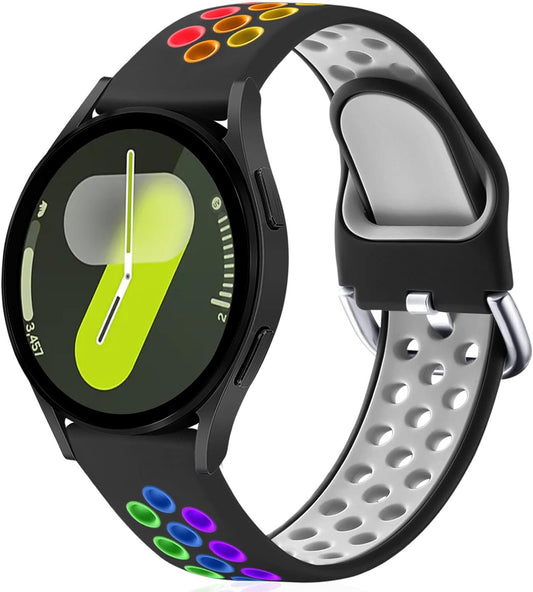 Športni silikonski pašček Upeak za Samsung Galaxy Watch 7/6/5/4/Watch 5 Pro/Watch 6 Classic – zračen in udoben