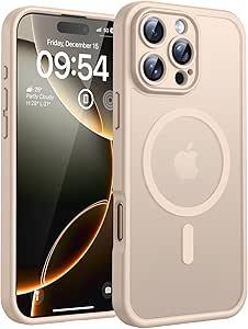TOCOL magnetni ovitek za iPhone 16 Pro – mat prosojen, puščava