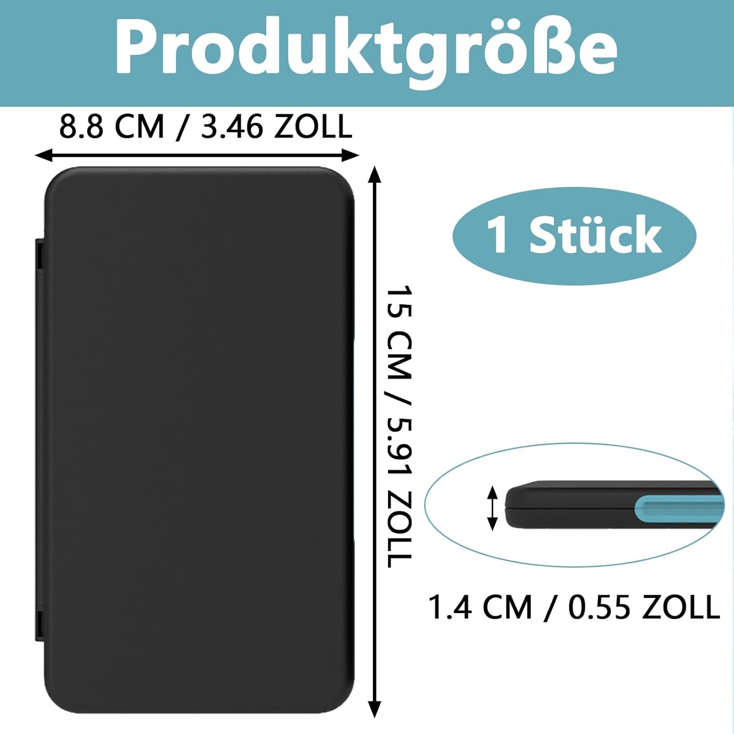 Vodootporna kutija za SD i TF kartice – Organizator za 20 SD + 20 TF kartica (crna)