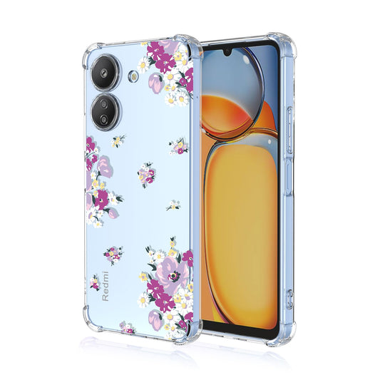 prozoren-ovitek-roza-rozice-xiaomi-poco-c65-redmi-13c