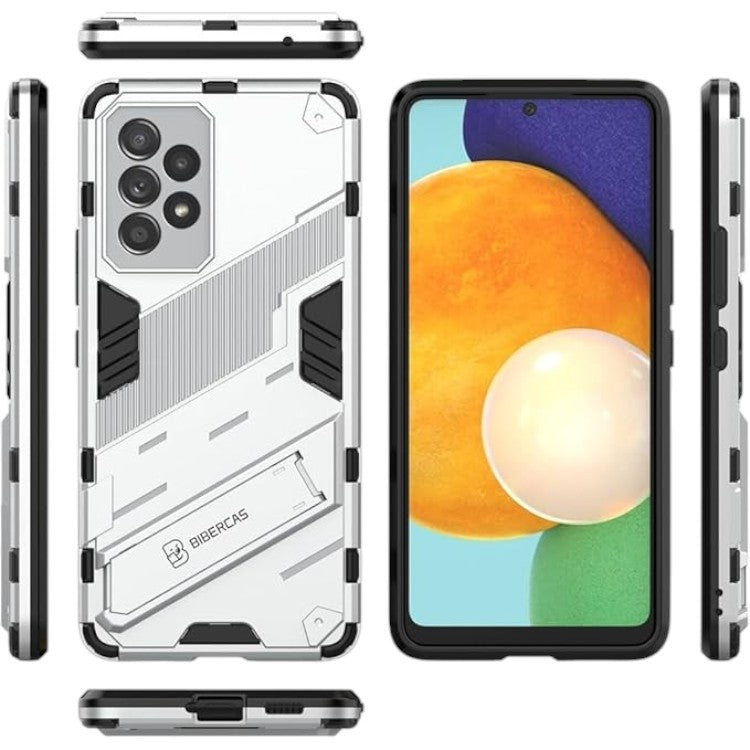 Ovitek s stojalom za Samsung Galaxy A53 5G, bela – SHIEID