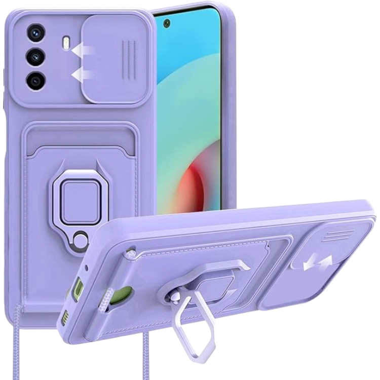 Ovitek "Bigcousin" z vrvico za Huawei Nova Y70, vijolična – Vijolična
