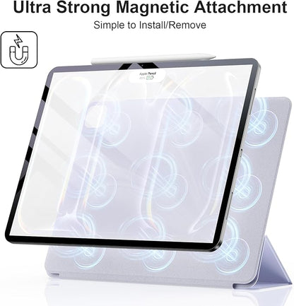 ZtotopCases ovitek za iPad Pro 13 (2024) – magnetni, ultra tanek, stojalo, auto sleep/wake, vijoličen