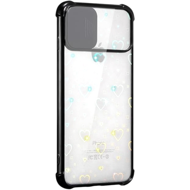 Ovitek "Heart" za iPhone SE 2022/SE 2020/7/8, črna – Infostyle – Črna