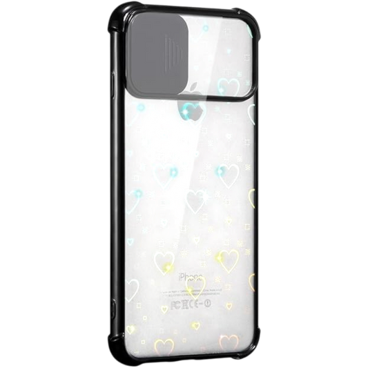 Ovitek "Heart" za iPhone SE 2022/SE 2020/7/8, črna – Infostyle – Črna