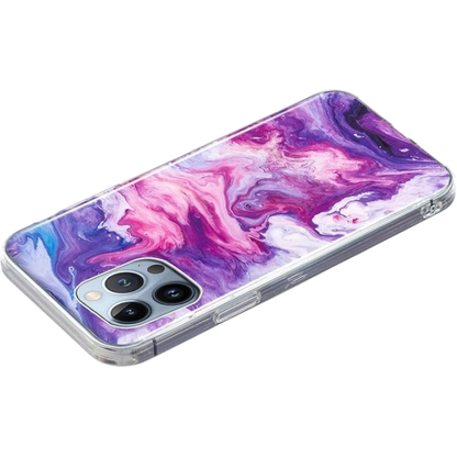 Ovitek "Gloss Marble" za iPhone 15 Pro Max, vijolična – Infostyle