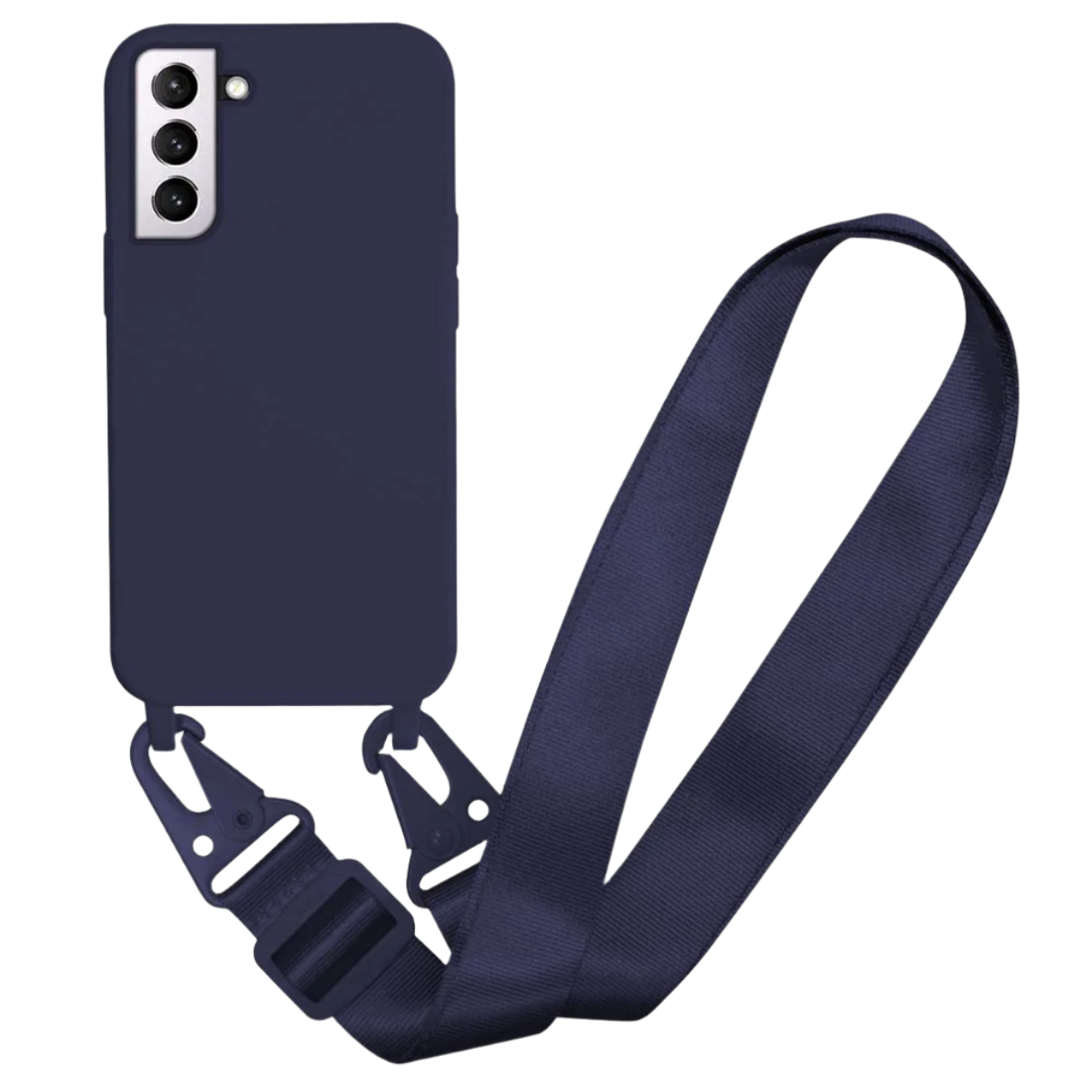 Ovitek za telefon s trakom "Bigcousin" za Samsung Galaxy S21 FE – Infostyle – Modra