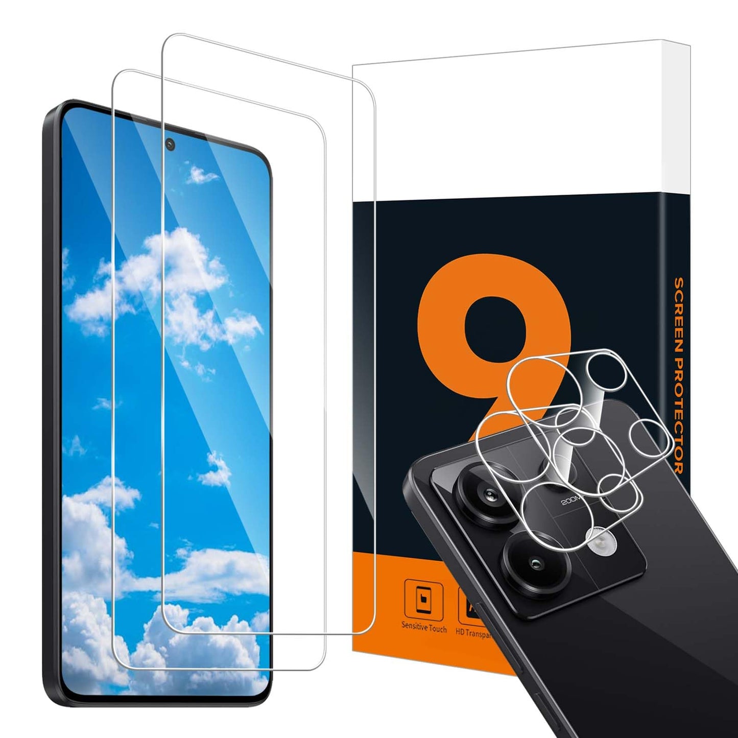 Zaščitno steklo + zaščita kamere za Xiaomi Redmi Note 13 Pro 5G – 2+2 komplet