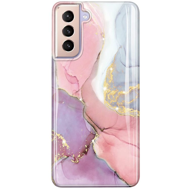 Ovitek za telefon "Marble" za Samsung Galaxy S21 – Infostyle – Roza / TPU silikon