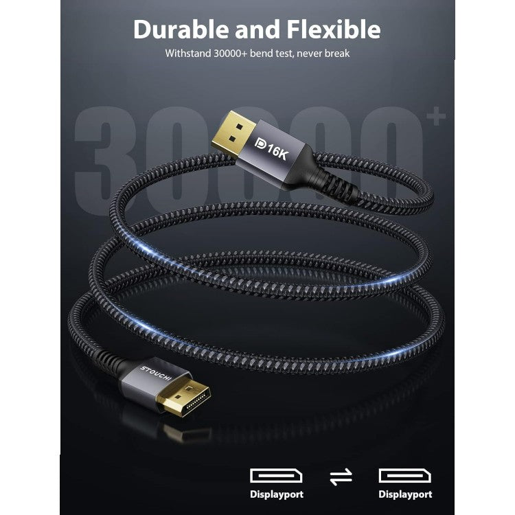 Kabel Stouchi 16K DisplayPort 2.1 DP2.1, 1m
