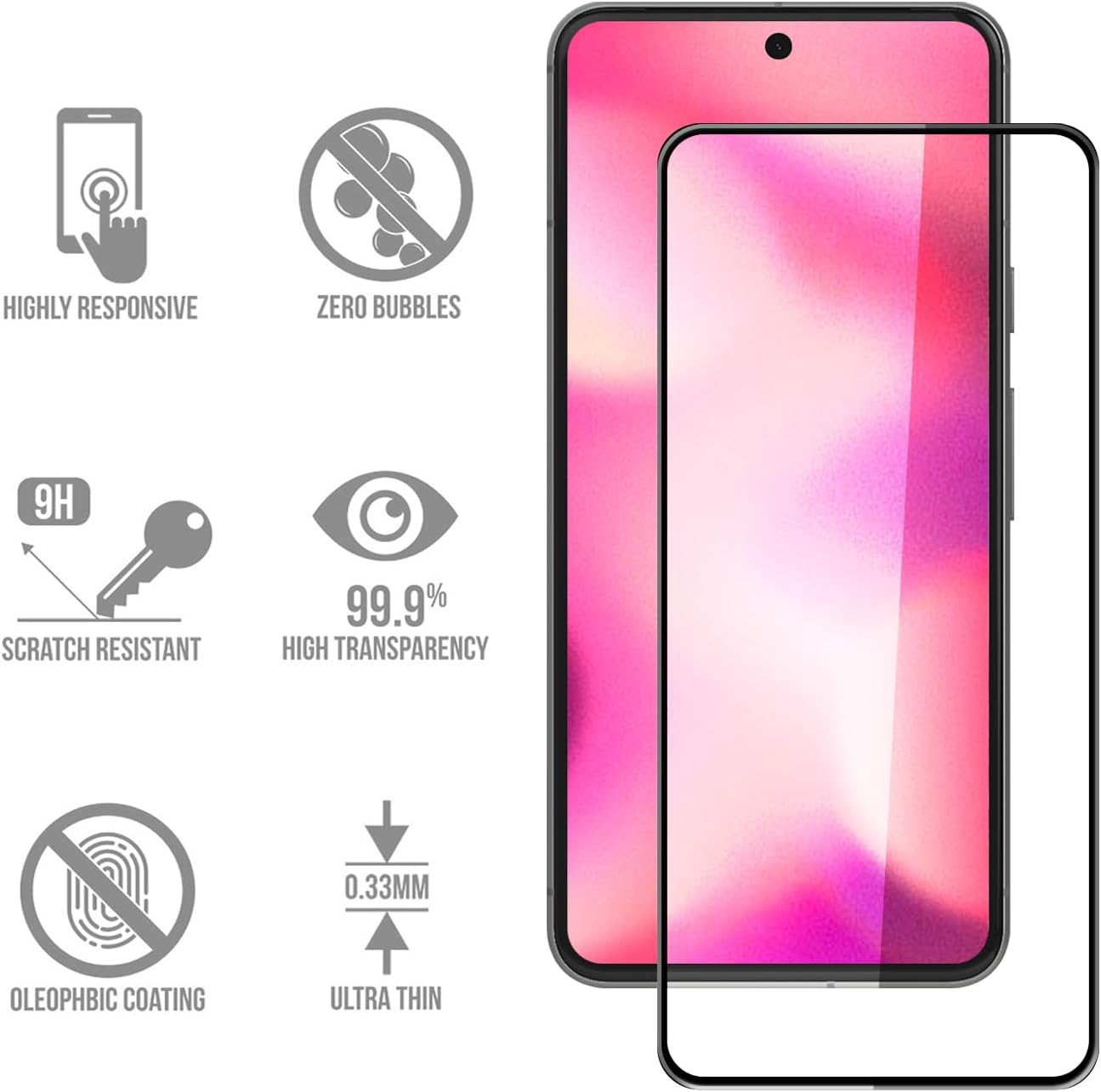 Zaščita zaslona SCL za Google Pixel 8 – črna
