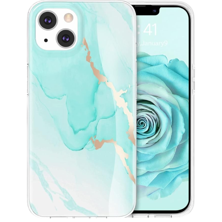 Ovitek "marble" za iPhone 13 – Togestar – Cijan