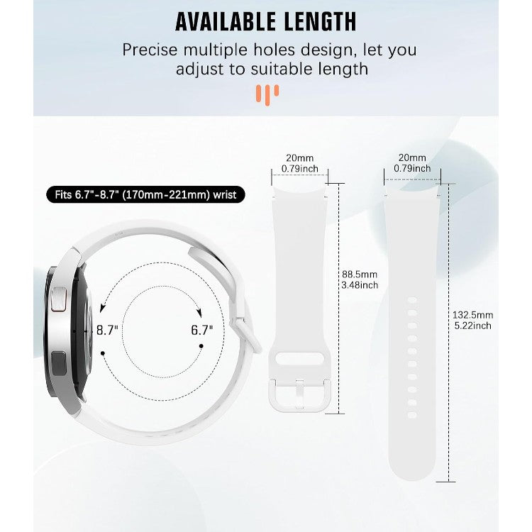 Pašček za Samsung Galaxy Watch 6 40 mm 44 mm, Galaxy Watch 6 classic 43 mm 47 mm, Galaxy Watch 5 Pro/Watch 4/Watch 4 Cla