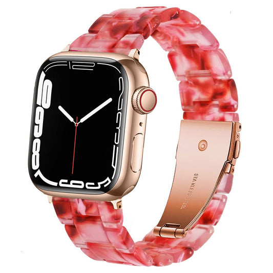 Ženski pašček z ovitkom iz smole za Apple Watch 42/44/45/49 mm – rdeča