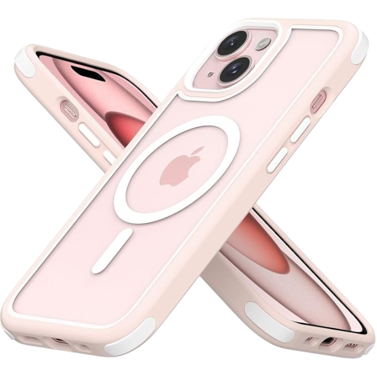 Ovitek "hibridni magnetic" za iPhone 15 – MobNano – Roza