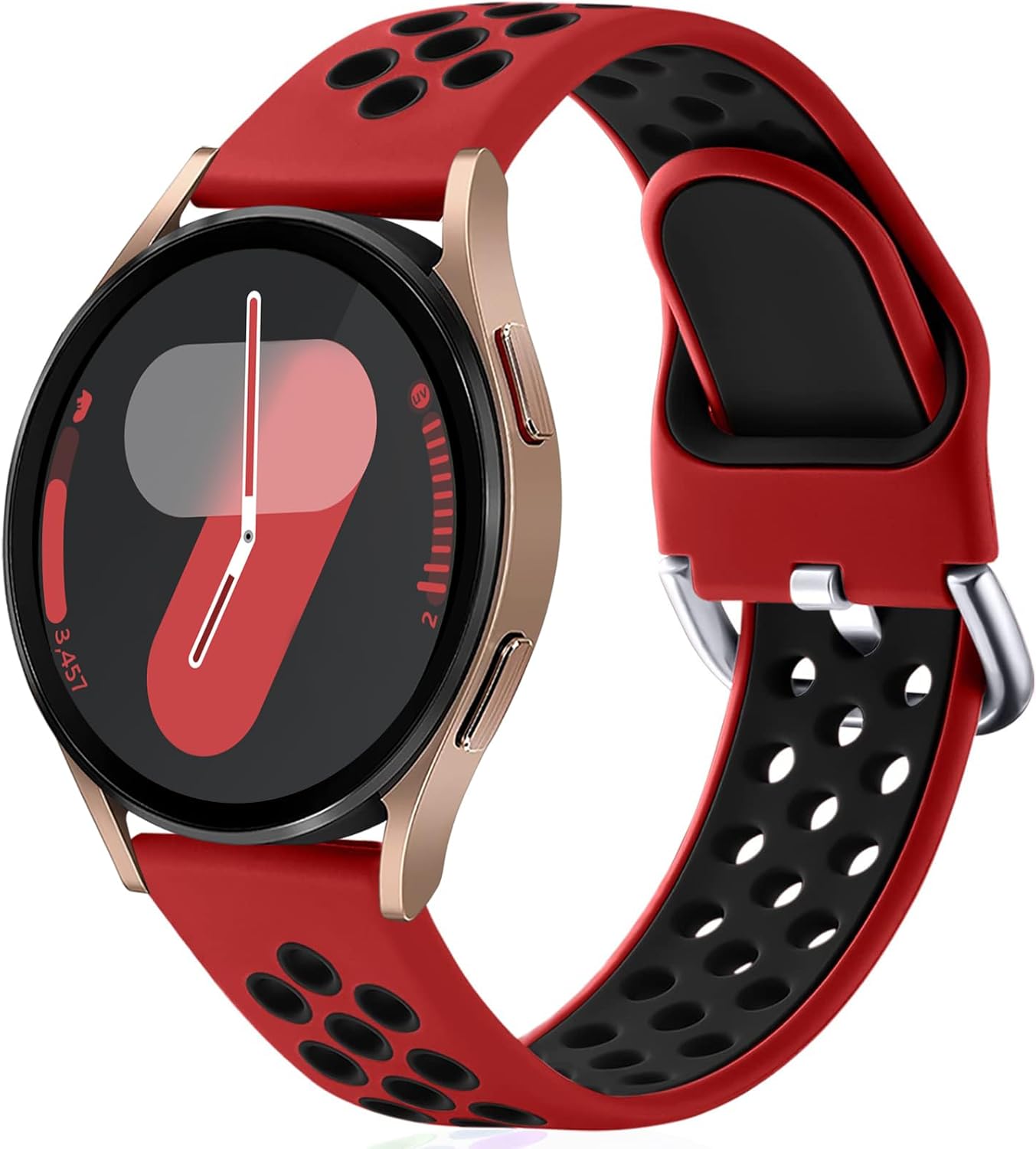 Športni silikonski pašček Upeak za Samsung Galaxy Watch 7/6/5/4/Watch 5 Pro/Watch 6 Classic – zračen in udoben
