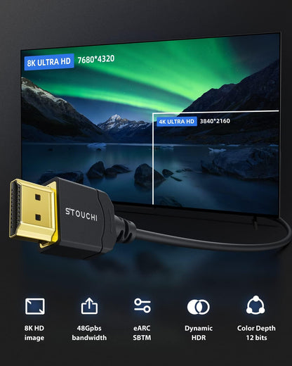 Ultra tanek HDMI kabel 2.1, 8K 1m