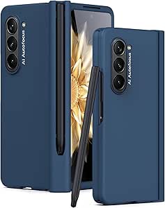 Ovitek za Samsung Galaxy Z Fold 5 – 360° zaščita, držalo za S Pen, moder