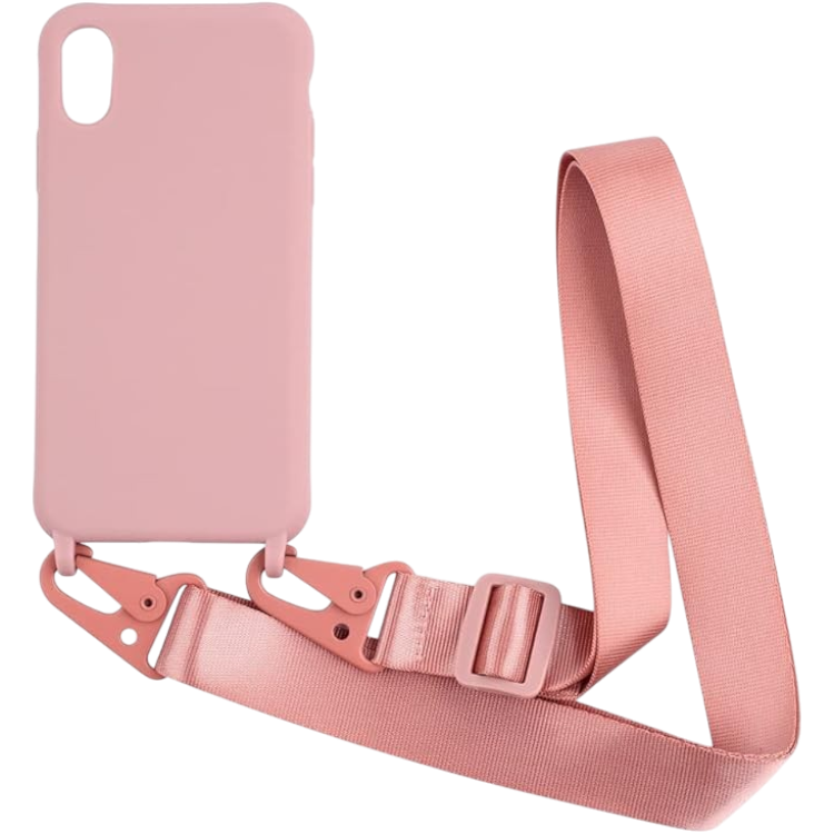 Ovitek"bigcousin" z vrvico za iPhone XS Max – Roza
