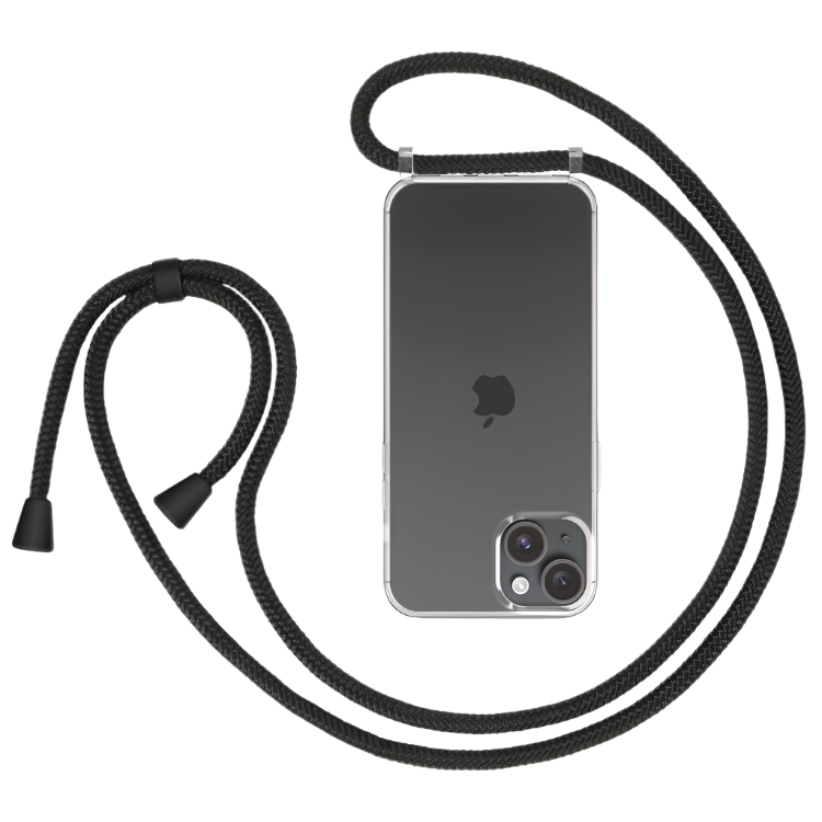 Ovitek za telefon "ZhinkArts" z vrvico za iPhone 15 – Infostyle – Prozorna
