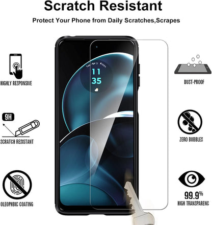 Case + screen protector – black carbon for Motorola Moto G14