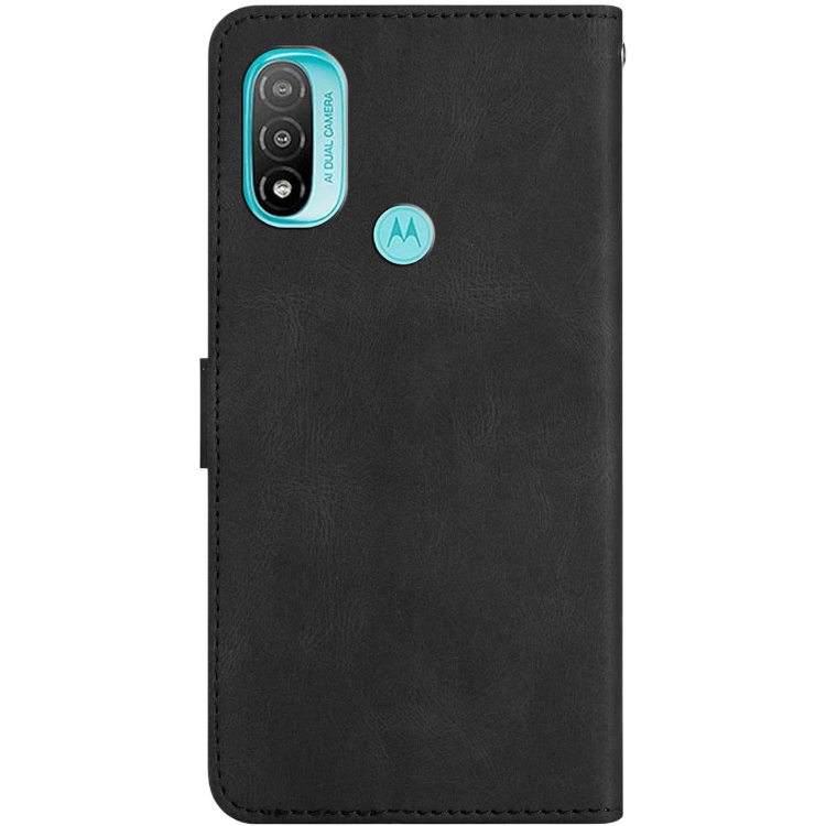 Preklopna torbica s pisalom za Motorola Moto E20, črna – Infostyle