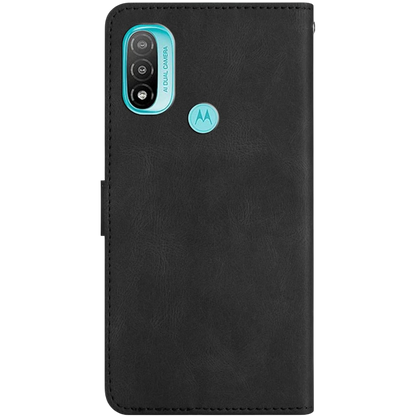 Preklopna torbica s pisalom za Motorola Moto E20, črna – Infostyle