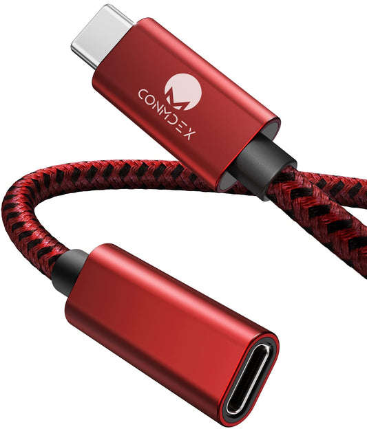 usb-c-podaljsek-conmdex-moski-zenski-rdeca-1m