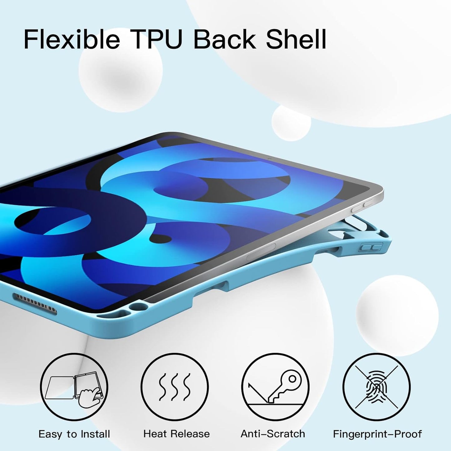 Ovitek ''JETech'' za iPad Air 11" M2 (2024), iPad Air 5/4 (2022/2020 5./4. gen.10,9") z držalom za svinčnik