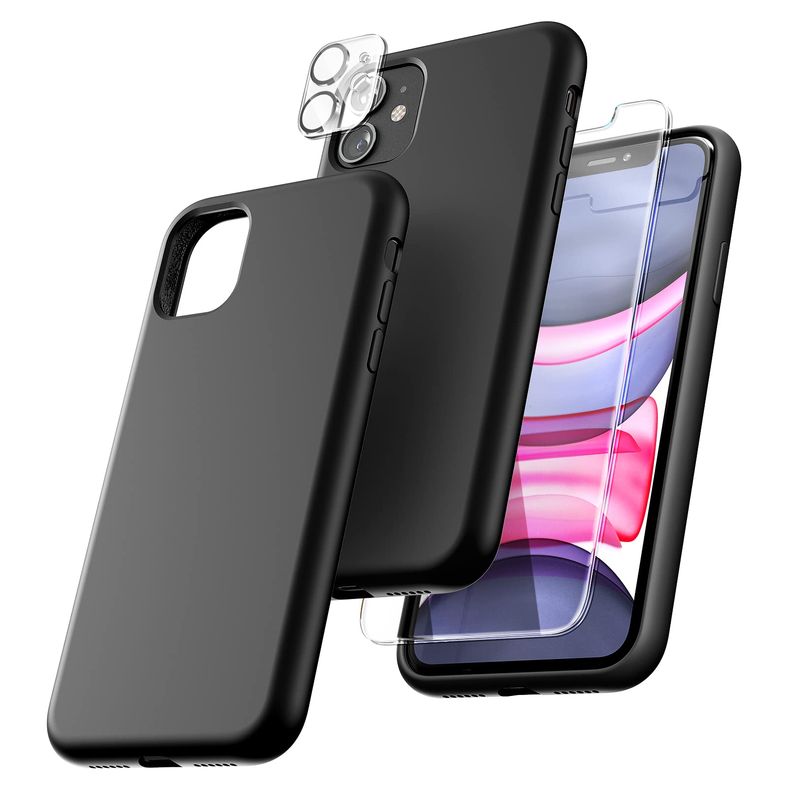 silikonski-ovitek-tocol-zascitno-steklo-kamera-iphone-11-crna