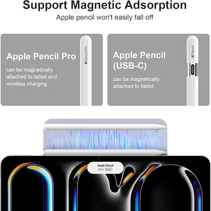 ZtotopCases ovitek za iPad Pro 13 (2024) – magnetni, ultra tanek, stojalo, auto sleep/wake, vijoličen