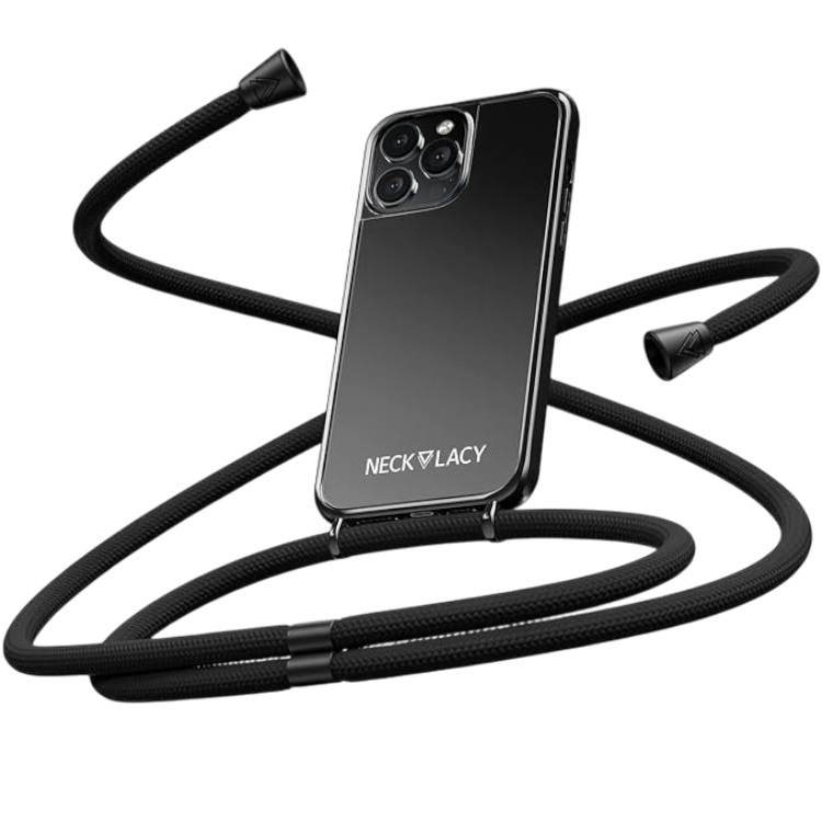 Ovitek z vrvico "NECKLACY premium chain" + zaščita za kamero za iPhone 14 Pro