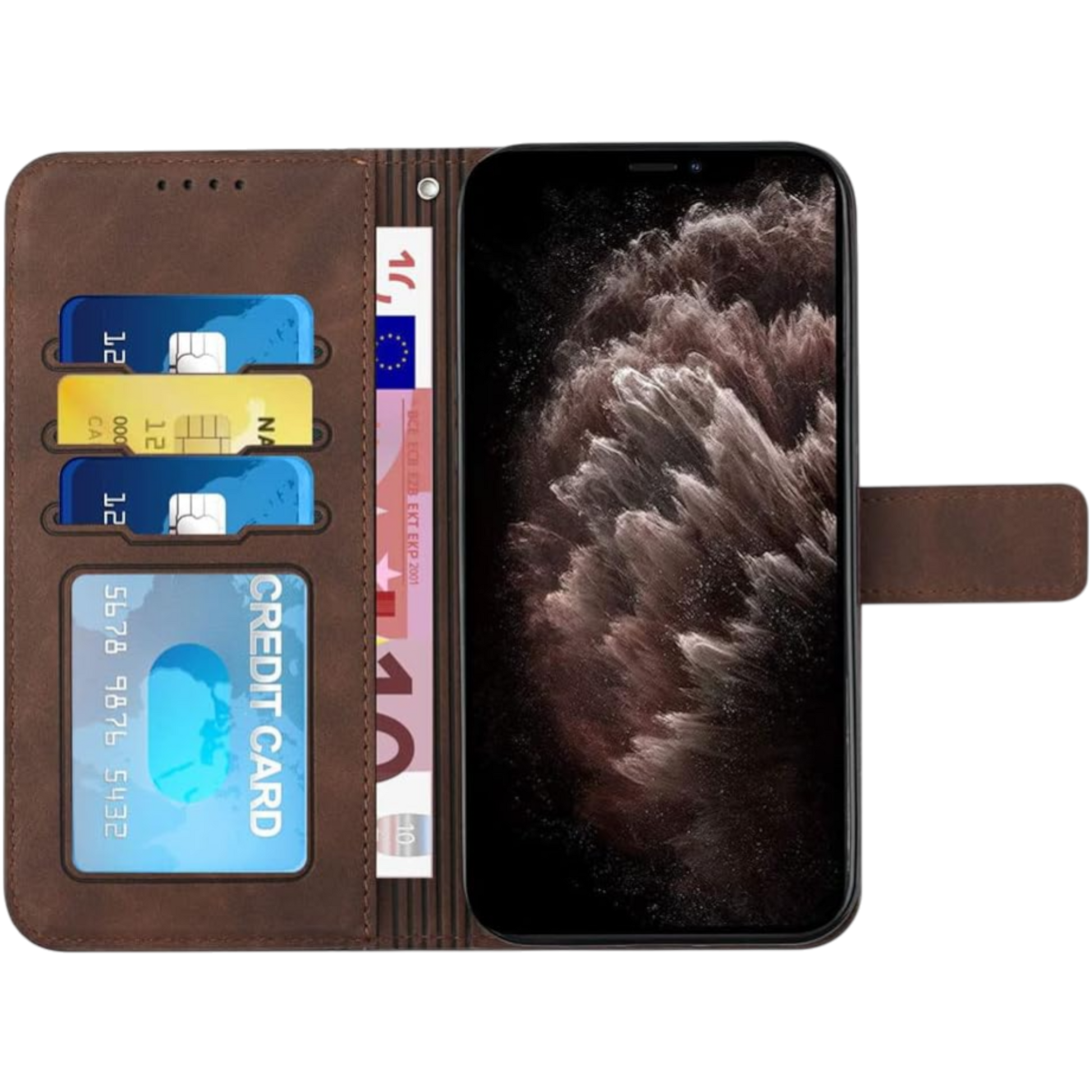 Preklopna torbica "Smile" za Samsung Galaxy S10e, temno rjava – Infostyle
