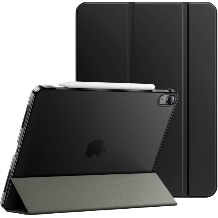 Ovitek za iPad Air 11" M2 (2024), iPad Air 5/4 (10,9 ", Modell 2022/2020), črna – JETech – Črna / Poliuretan + Polikarbo