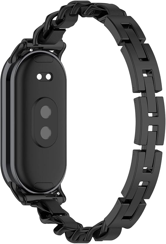 LOKEKE kovinski pašček za Xiaomi Band 8 - Nadomestni pašček iz nerjavečega jekla črna